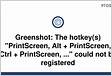 Greenshot The hotkeys PrintScreen, Alt
